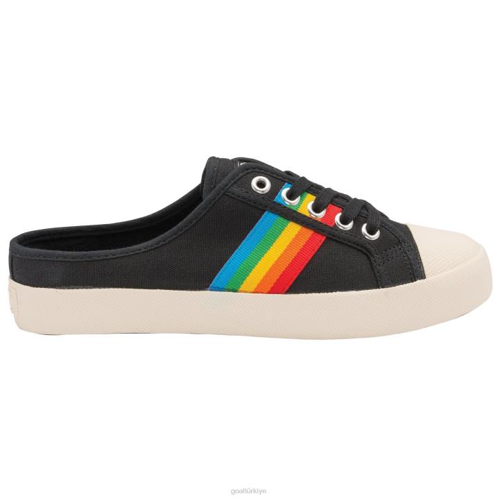 ayakkabı Z2PF469 kadınlar Gola vegan classics coaster gökkuşağı katır plimsolls siyah/çoklu