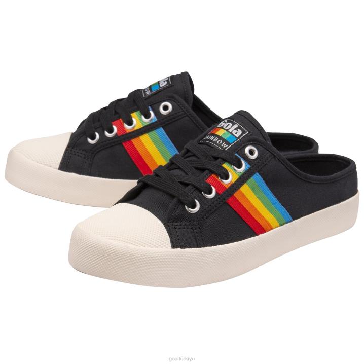 ayakkabı Z2PF469 kadınlar Gola vegan classics coaster gökkuşağı katır plimsolls siyah/çoklu