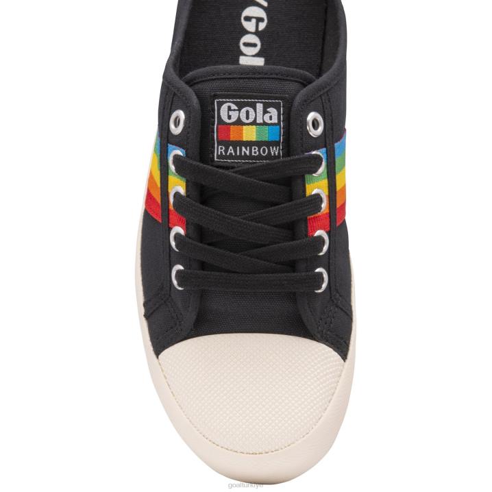 ayakkabı Z2PF469 kadınlar Gola vegan classics coaster gökkuşağı katır plimsolls siyah/çoklu