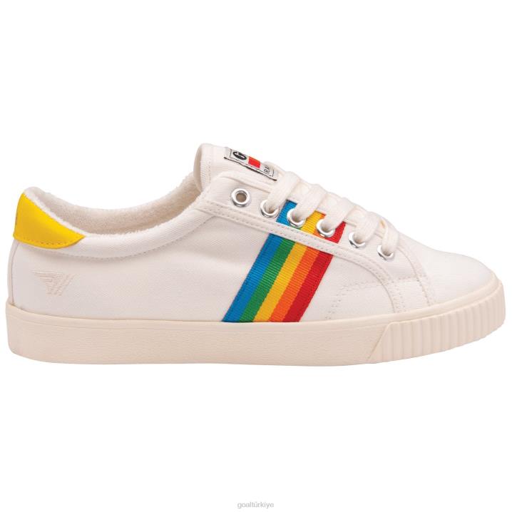 ayakkabı Z2PF473 kadınlar Gola vegan klasikleri tenis mark cox gökkuşağı ii spor ayakkabı kırık beyaz/çoklu