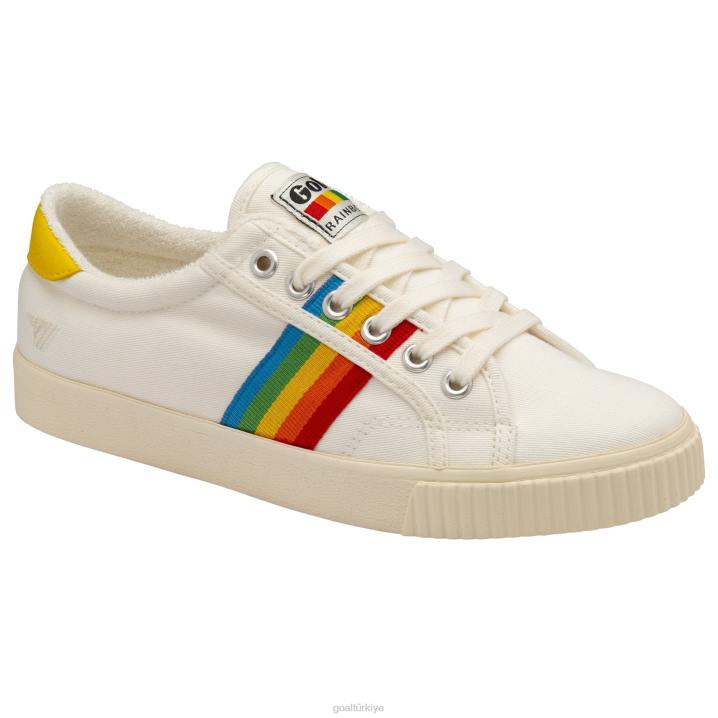ayakkabı Z2PF473 kadınlar Gola vegan klasikleri tenis mark cox gökkuşağı ii spor ayakkabı kırık beyaz/çoklu