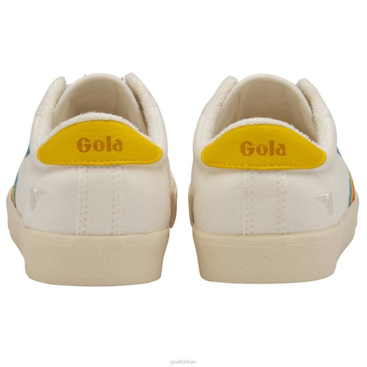 ayakkabı Z2PF473 kadınlar Gola vegan klasikleri tenis mark cox gökkuşağı ii spor ayakkabı kırık beyaz/çoklu