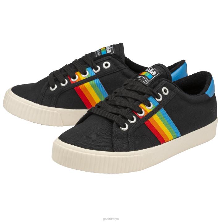 ayakkabı Z2PF474 kadınlar Gola vegan klasikleri tenis mark cox gökkuşağı ii spor ayakkabı siyah/çoklu