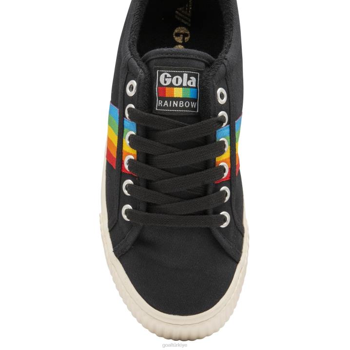 ayakkabı Z2PF474 kadınlar Gola vegan klasikleri tenis mark cox gökkuşağı ii spor ayakkabı siyah/çoklu