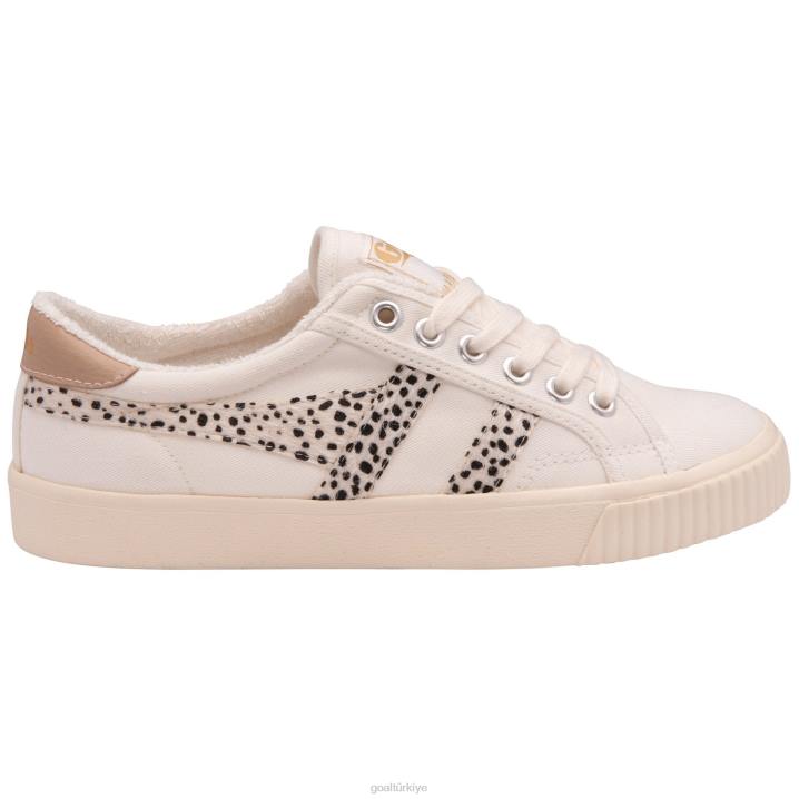 ayakkabı Z2PF476 kadınlar Gola vegan klasikleri tenis mark cox safari spor ayakkabıları kırık beyaz/çita/çıplak