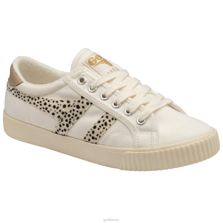 ayakkabı Z2PF476 kadınlar Gola vegan klasikleri tenis mark cox safari spor ayakkabıları kırık beyaz/çita/çıplak
