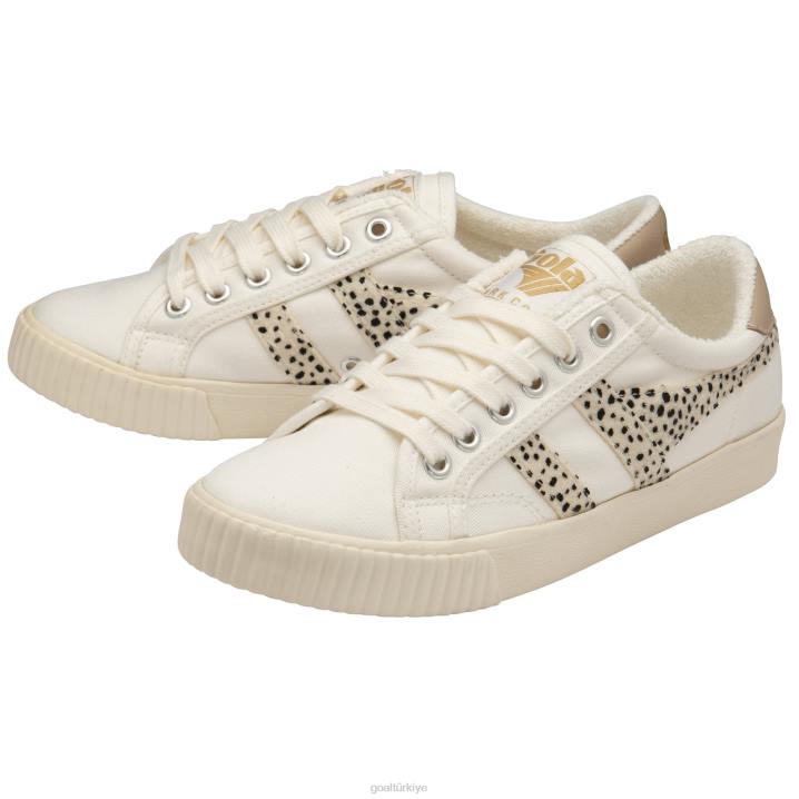 ayakkabı Z2PF476 kadınlar Gola vegan klasikleri tenis mark cox safari spor ayakkabıları kırık beyaz/çita/çıplak