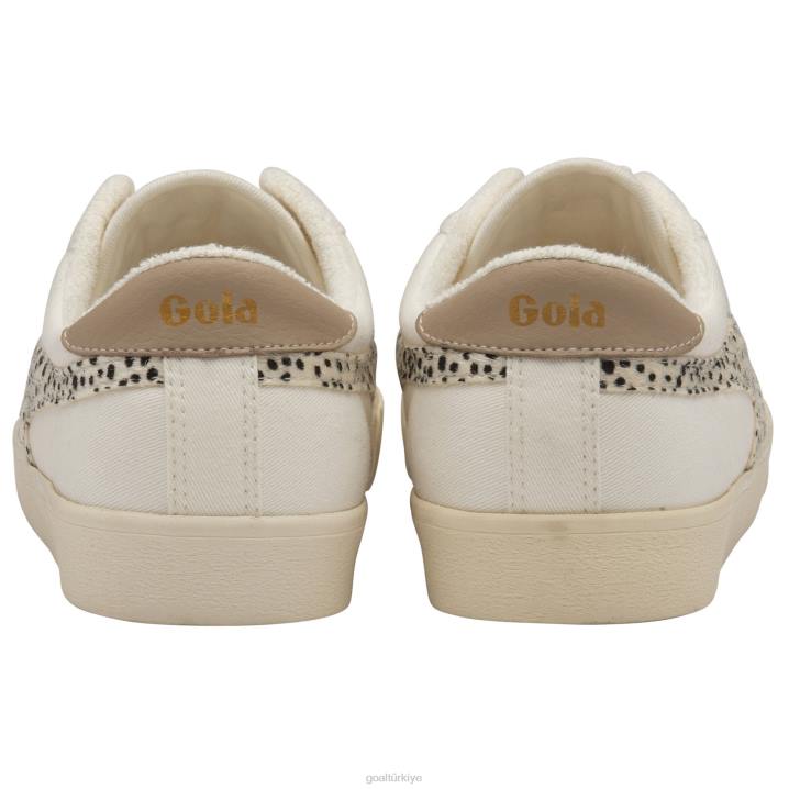 ayakkabı Z2PF476 kadınlar Gola vegan klasikleri tenis mark cox safari spor ayakkabıları kırık beyaz/çita/çıplak