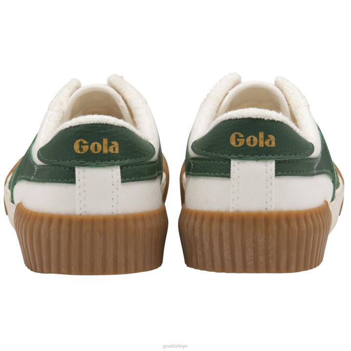 ayakkabı Z2PF490 kadınlar Gola vegan klasikleri ralli plimsoll spor ayakkabı kırık beyaz/yeşil