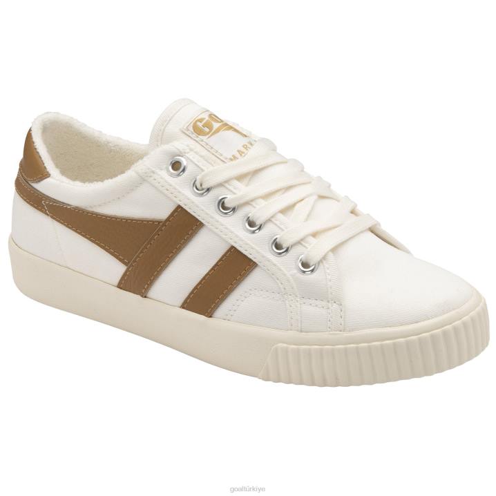 ayakkabı Z2PF491 kadınlar Gola vegan klasikleri tenis mark cox spor ayakkabı 8 beyaz/esmer şeker