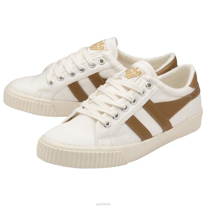 ayakkabı Z2PF491 kadınlar Gola vegan klasikleri tenis mark cox spor ayakkabı 8 beyaz/esmer şeker