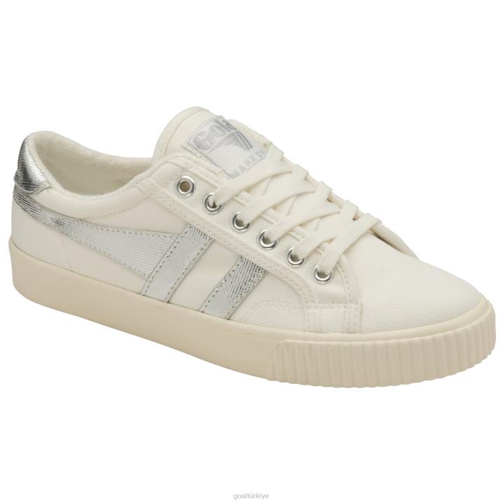 ayakkabı Z2PF507 kadınlar Gola klasik tenis mark cox spor ayakkabı kırık beyaz/gümüş