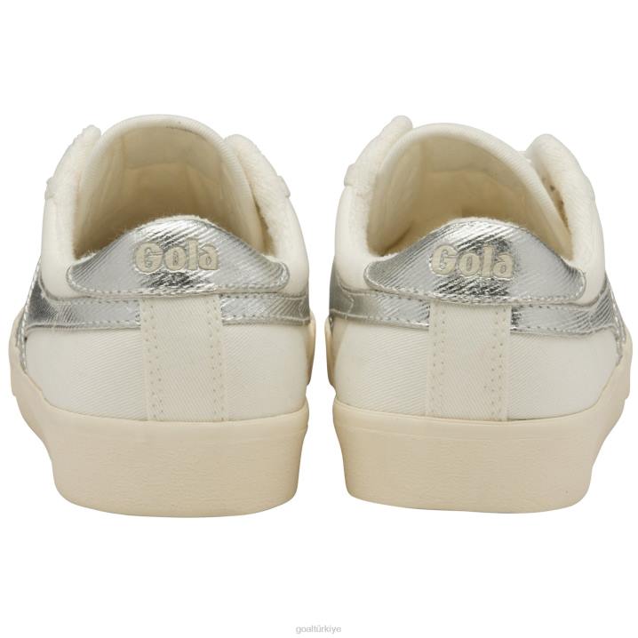 ayakkabı Z2PF507 kadınlar Gola klasik tenis mark cox spor ayakkabı kırık beyaz/gümüş