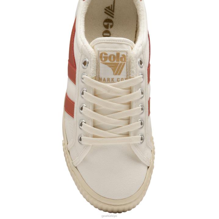 ayakkabı Z2PF509 kadınlar Gola vegan klasikleri tenis mark cox spor ayakkabı 9 kırık beyaz/sıcak mercan
