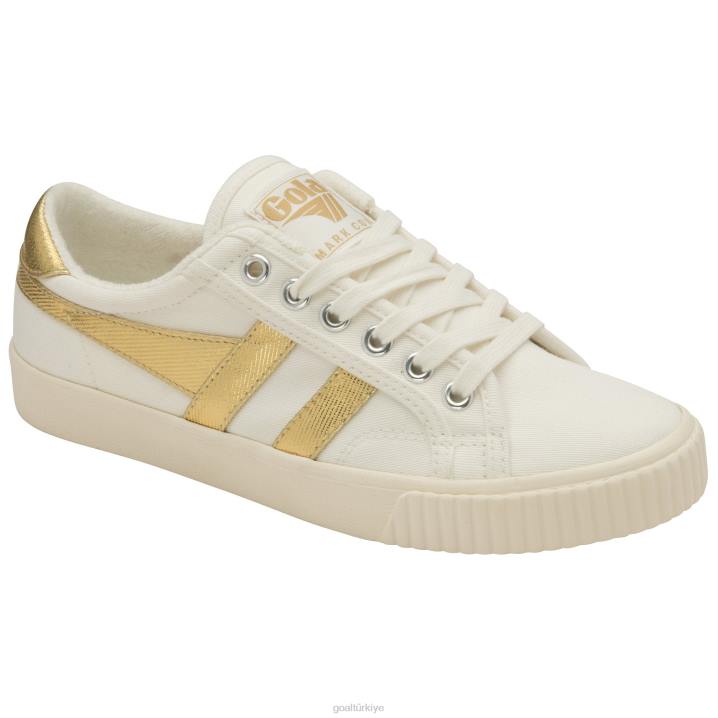ayakkabı Z2PF510 kadınlar Gola klasik tenis mark cox spor ayakkabı kırık beyaz/altın